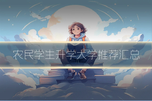 农民学生升学大学推荐汇总