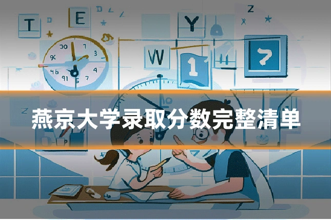 燕京大学录取分数完整清单