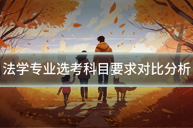 法学专业选考科目要求对比分析