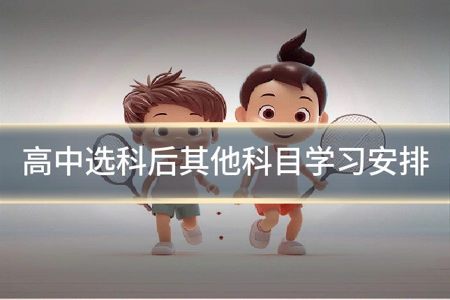 高中选科后其他科目学习安排