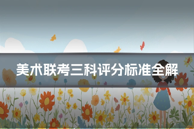 美术联考三科评分标准全解