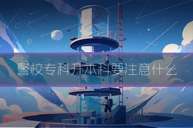警校专科升本科要注意什么