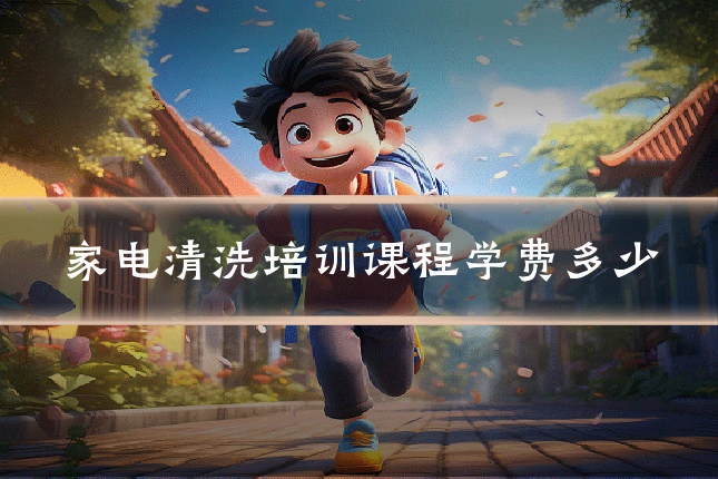 家电清洗培训课程学费多少