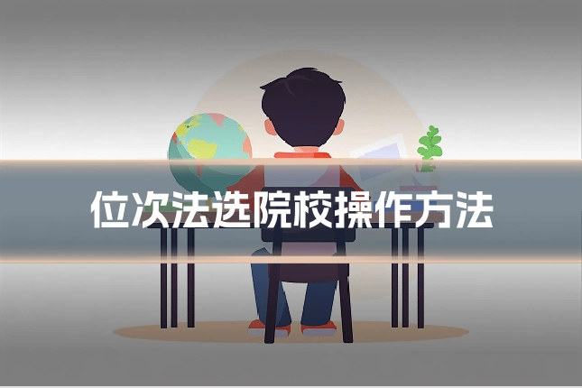 位次法选院校操作方法
