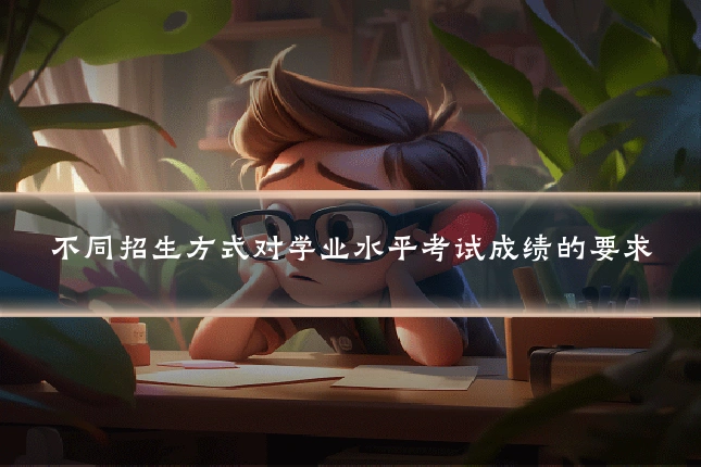不同招生方式对学业水平考试成绩的要求