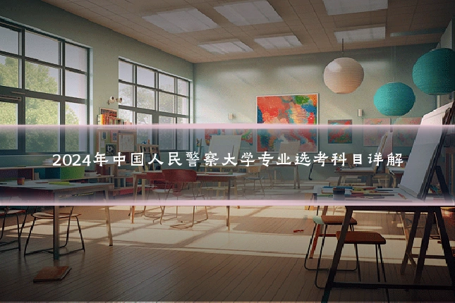 2024年中国人民警察大学专业选考科目详解