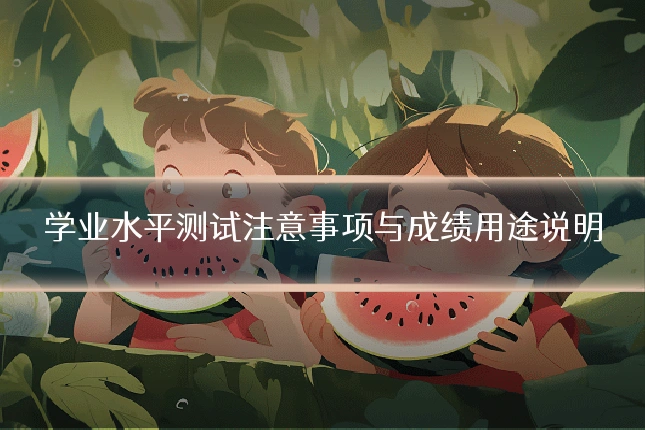 学业水平测试注意事项与成绩用途说明
