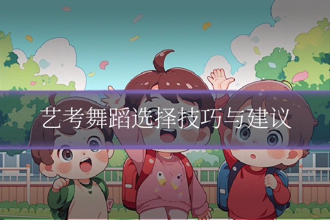 艺考舞蹈选择技巧与建议