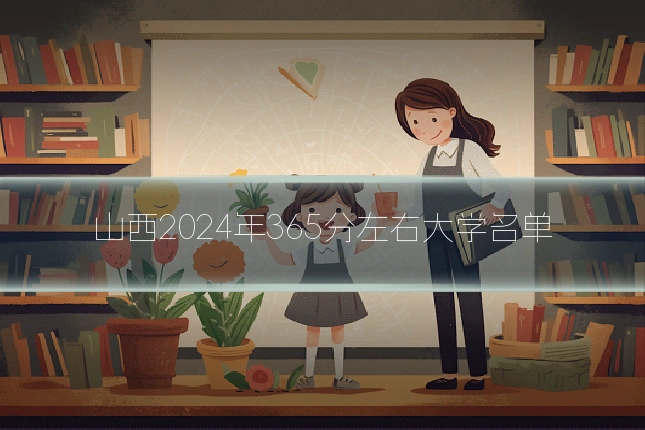 山西2024年365分左右大学名单