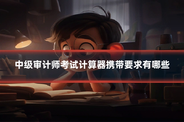 中级审计师考试计算器携带要求有哪些
