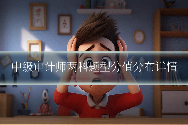 中级审计师两科题型分值分布详情
