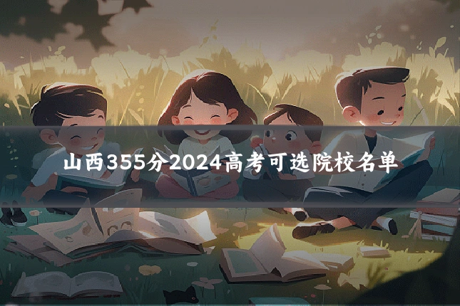 山西355分2024高考可选院校名单