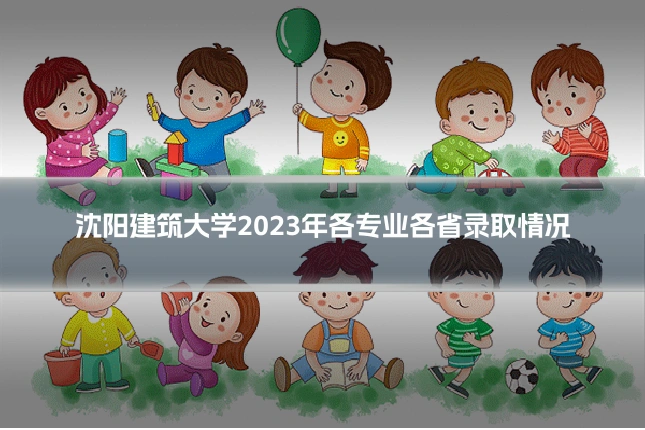 沈阳建筑大学2023年各专业各省录取情况