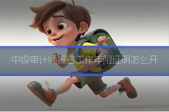 中级审计师报名工作年限证明怎么开