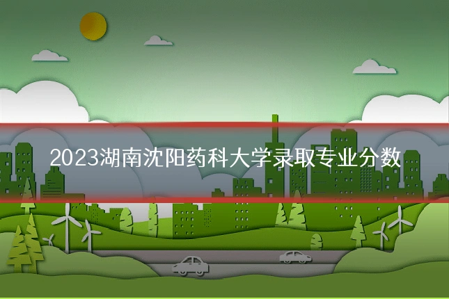 2023湖南沈阳药科大学录取专业分数