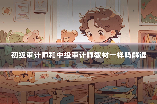 初级审计师和中级审计师教材一样吗解读
