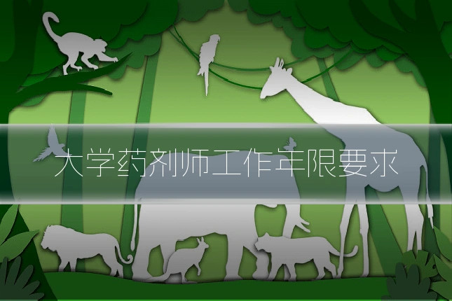 大学药剂师工作年限要求