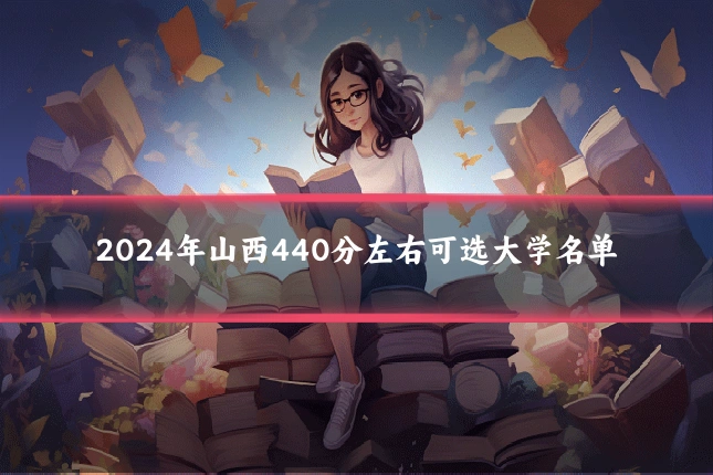2024年山西440分左右可选大学名单