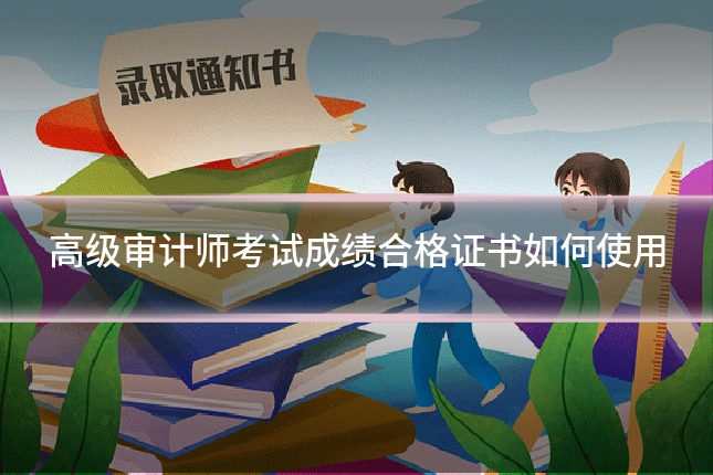 高级审计师考试成绩合格证书如何使用