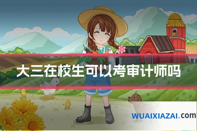 大三在校生可以考审计师吗