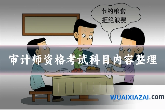 审计师资格考试科目内容整理