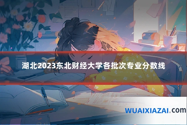 湖北2023东北财经大学各批次专业分数线