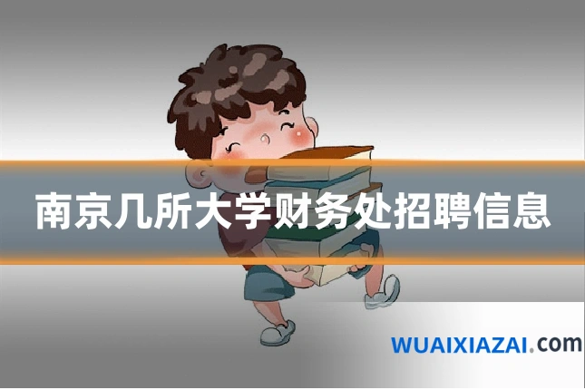 南京几所大学财务处招聘信息