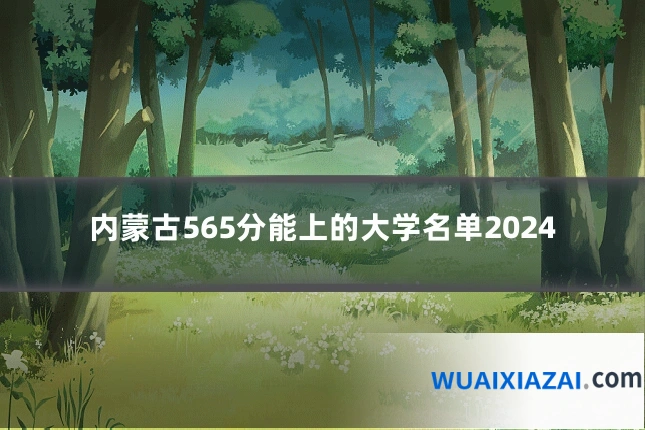 内蒙古565分能上的大学名单2024
