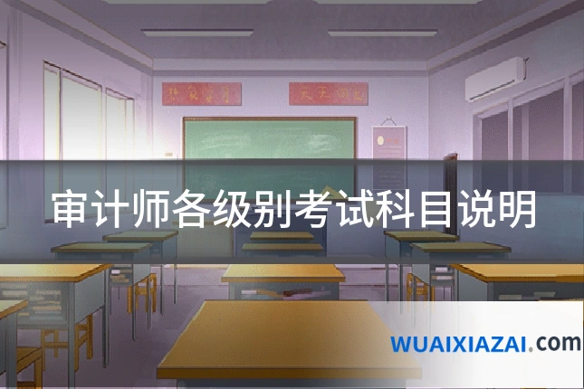 审计师各级别考试科目说明