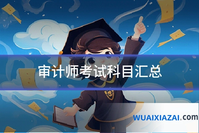 审计师考试科目汇总
