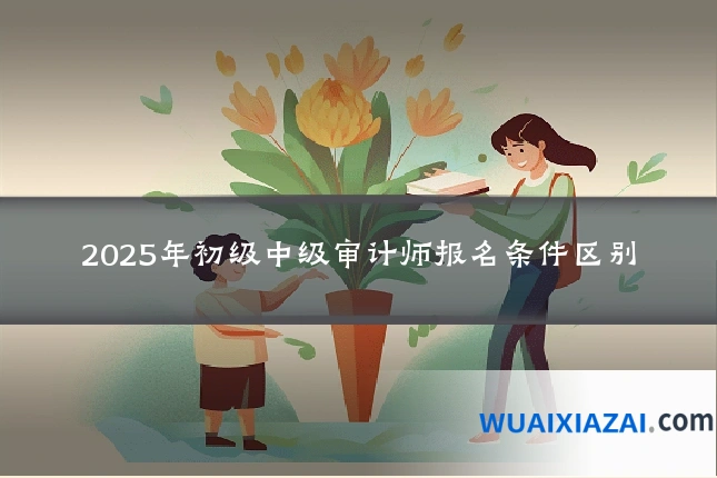 2025年初级中级审计师报名条件区别