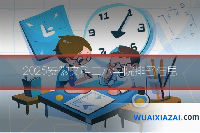 2025安徽文科二本学院排名信息