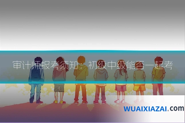 审计师报考须知：初级中级能否一起考