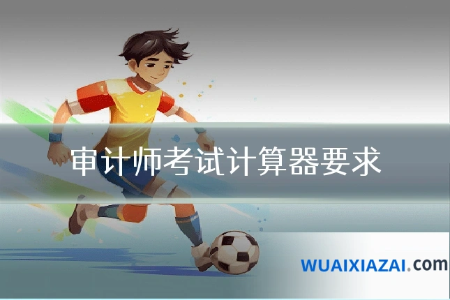 审计师考试计算器要求