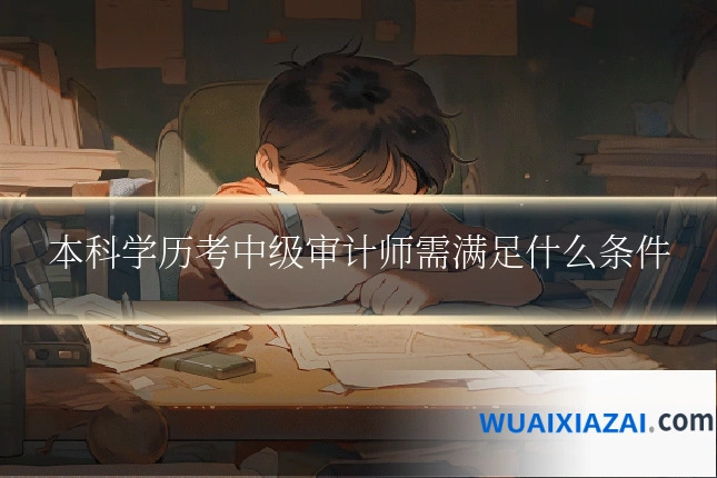 本科学历考中级审计师需满足什么条件