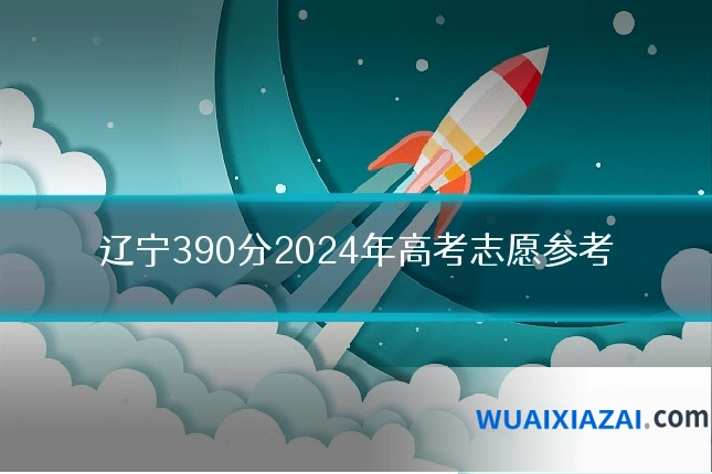 辽宁390分2024年高考志愿参考