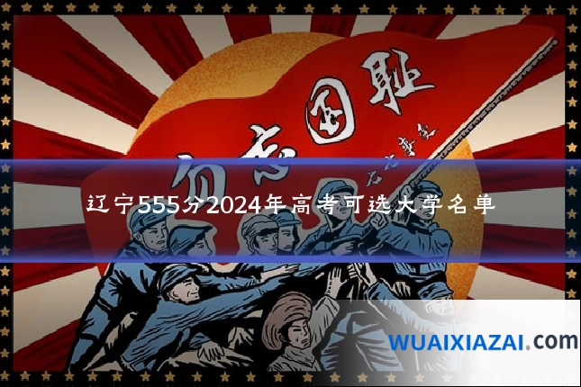 辽宁555分2024年高考可选大学名单