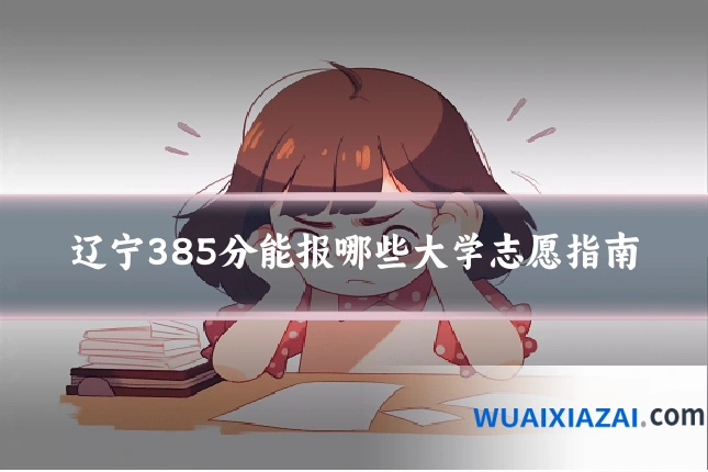 辽宁385分能报哪些大学志愿指南