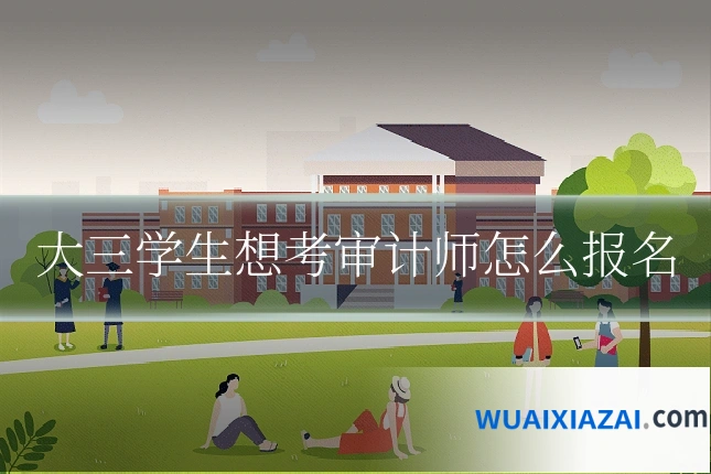大三学生想考审计师怎么报名