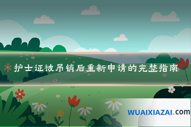 护士证被吊销后重新申请的完整指南