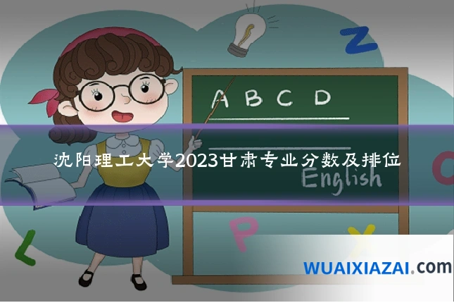 沈阳理工大学2023甘肃专业分数及排位