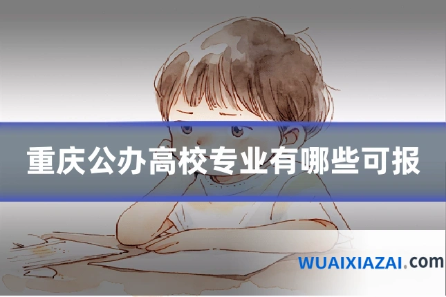 重庆公办高校专业有哪些可报