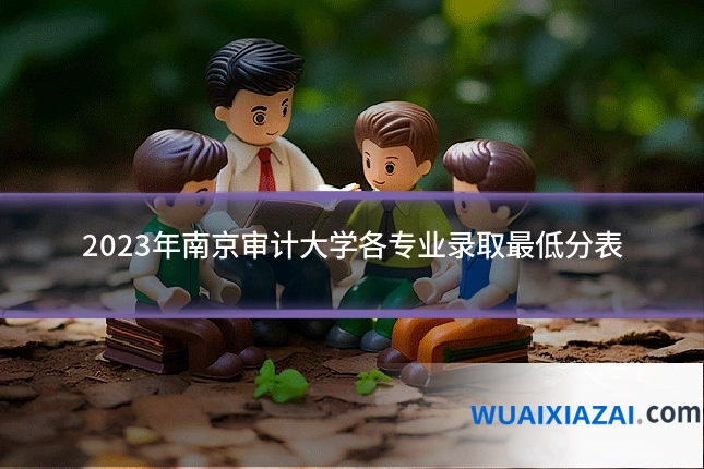 2023年南京审计大学各专业录取最低分表