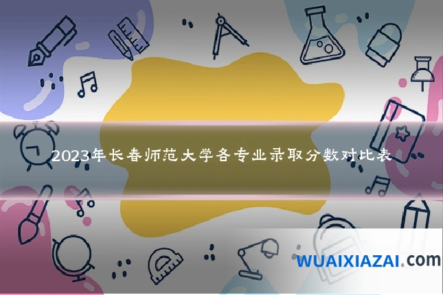 2023年长春师范大学各专业录取分数对比表