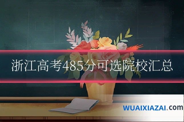 浙江高考485分可选院校汇总