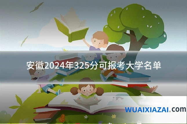 安徽2024年325分可报考大学名单