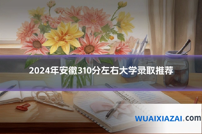 2024年安徽310分左右大学录取推荐