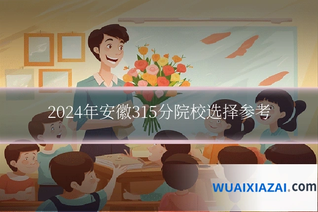 2024年安徽315分院校选择参考
