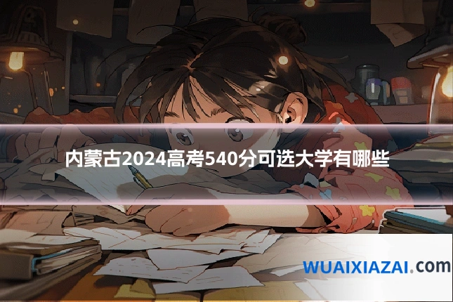 内蒙古2024高考540分可选大学有哪些