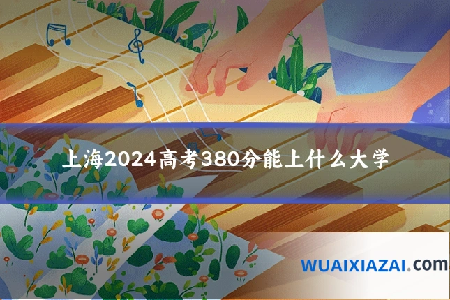 上海2024高考380分能上什么大学